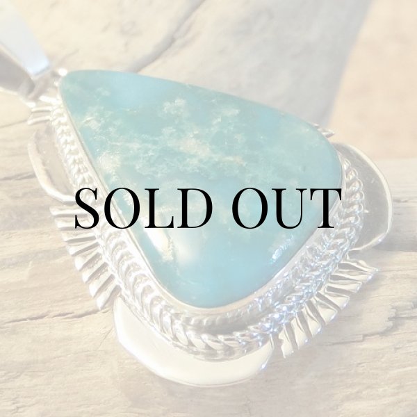 画像5: ナバホ族：キングマン ターコイズ ペンダント (5)