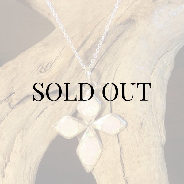 画像3: ズニ族：オパール クロスデザイン ペンダント (3)