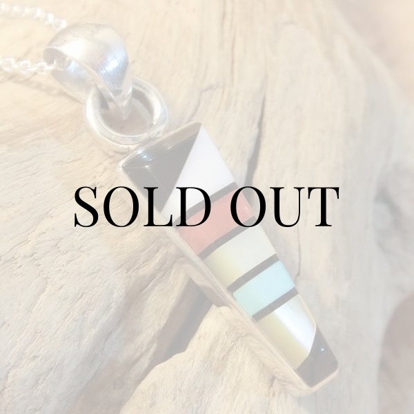 画像2: ズニ族：マルチストーン インレイ ペンダント (2)