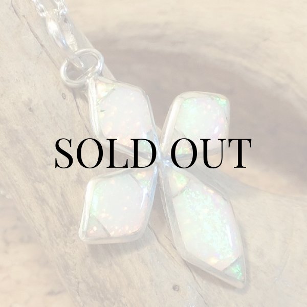 画像2: ズニ族：オパール クロスデザイン ペンダント (2)