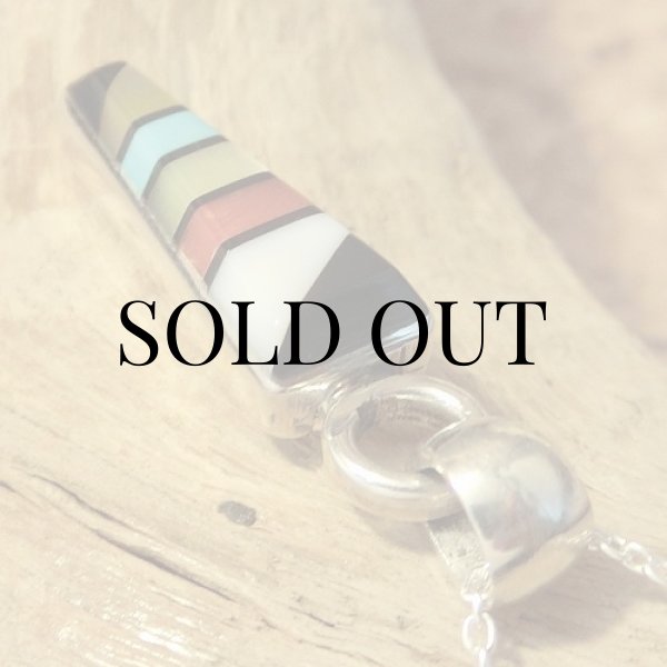 画像5: ズニ族：マルチストーン インレイ ペンダント (5)