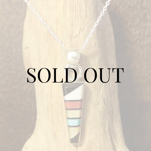 画像3: ズニ族：マルチストーン インレイ ペンダント (3)