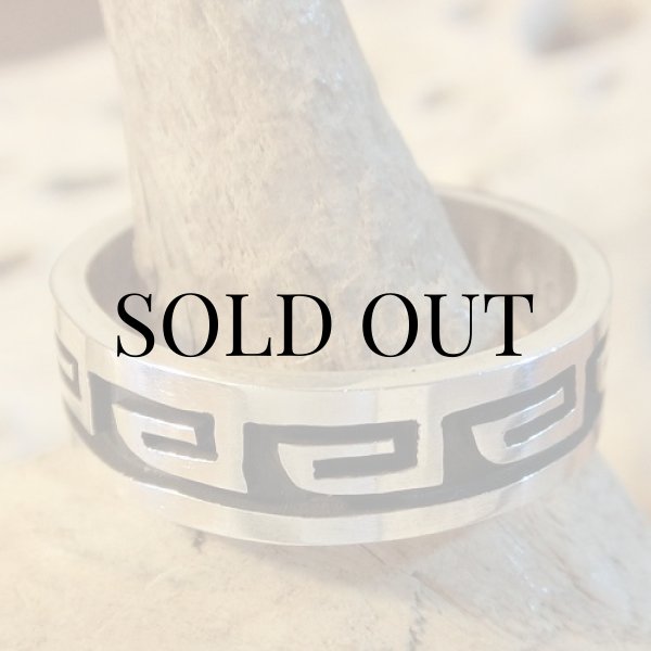 画像2: ホピ族:ウォーターデザイン リング 17号 (2)