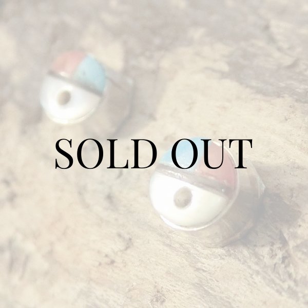 画像3: ズニ族：サンフェイス インレイ ピアス (3)