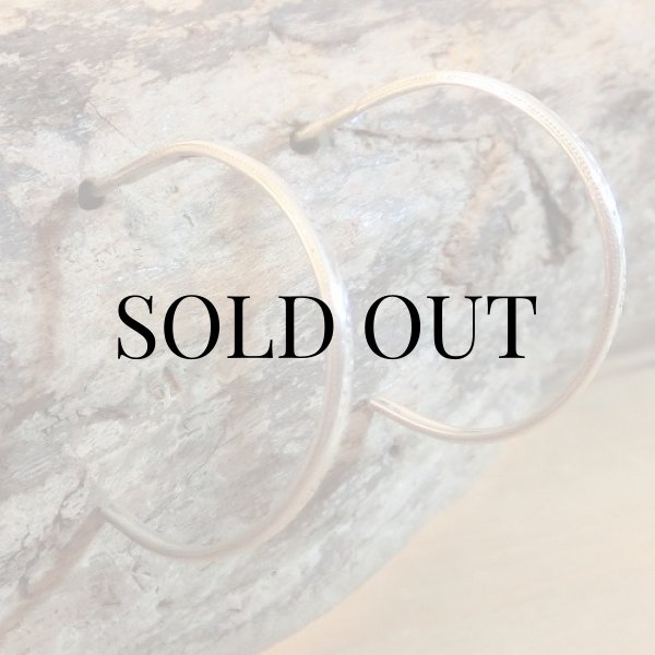 画像2: ナバホ族：スタンプワーク フープ ピアス  (2)