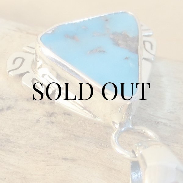 画像5: ナバホ族：キングマン ターコイズ ペンダント (5)