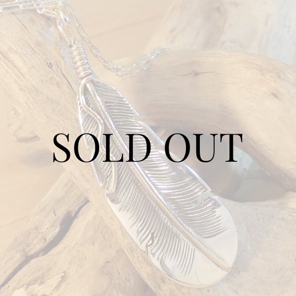 画像2: ナバホ族：シルバーフェザー ペンダント (2)