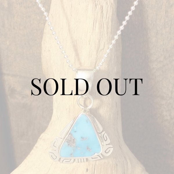 画像3: ナバホ族：キングマン ターコイズ ペンダント (3)