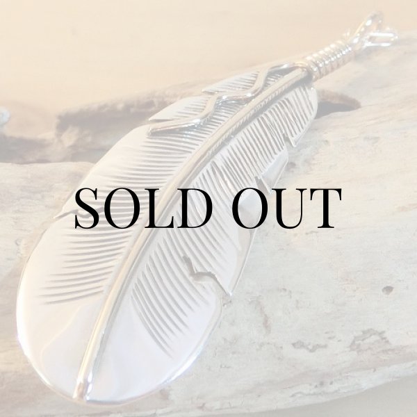 画像5: ナバホ族：シルバーフェザー ペンダント (5)