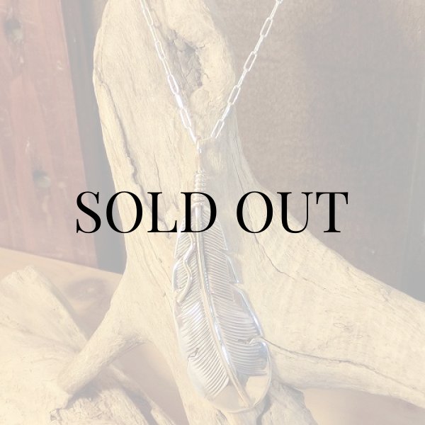 画像3: ナバホ族：シルバーフェザー ペンダント (3)