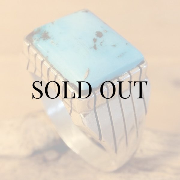 画像5: ナバホ族：Ray Jack ターコイズ リング 26号 (5)