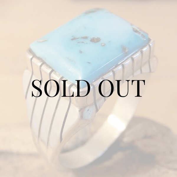 画像4: ナバホ族：Ray Jack ターコイズ リング 26号 (4)