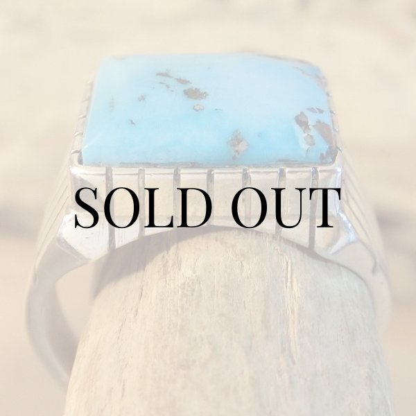 画像3: ナバホ族：Ray Jack ターコイズ リング 26号 (3)