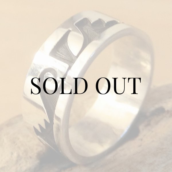 画像3: ホピ族：ウォーターデザイン リング ８号 (3)