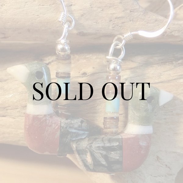 画像5: ズニ族：バード フェティッシュ ピアス (5)