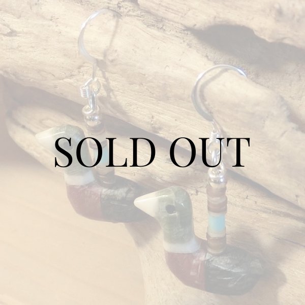 画像3: ズニ族：バード フェティッシュ ピアス (3)