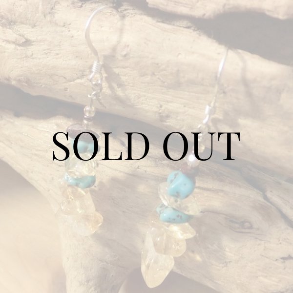 画像3: ナバホ族：マルチストーン ピアス (3)