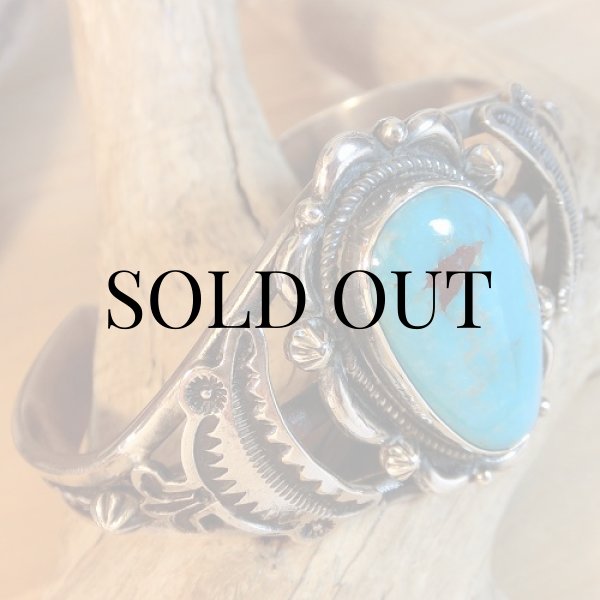 画像3: ナバホ族：パイロットマウンテン ターコイズ カフブレスレット (3)