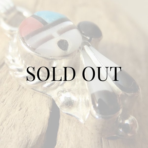 画像5: ズニ族：サンフェイス インレイ ペンダント (5)