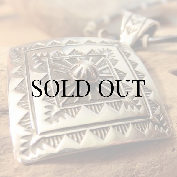 画像4: ナバホ族：スタンプワーク ペンダント トップ (4)