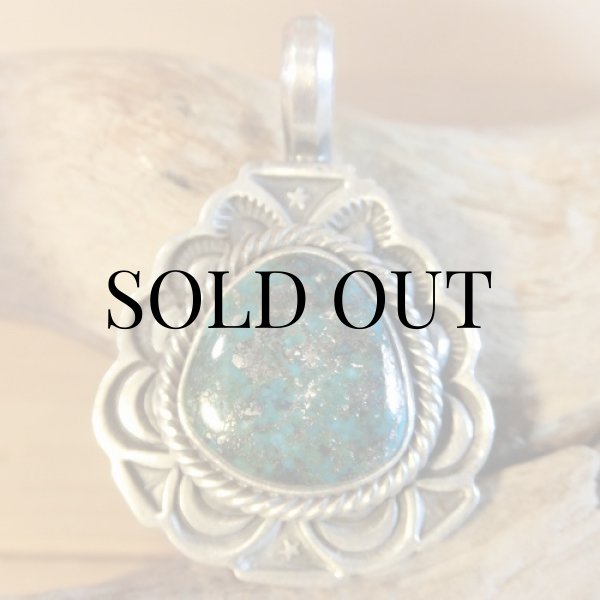 画像2: ナバホ族：Gary Reeves ターコイズ ペンダント トップ (2)