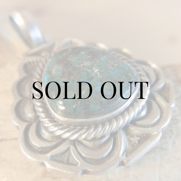 画像5: ナバホ族：Gary Reeves ターコイズ ペンダント トップ (5)