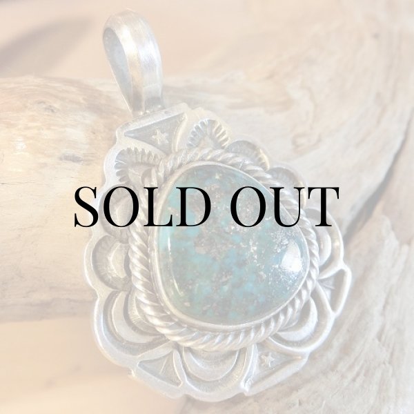 画像3: ナバホ族：Gary Reeves ターコイズ ペンダント トップ (3)