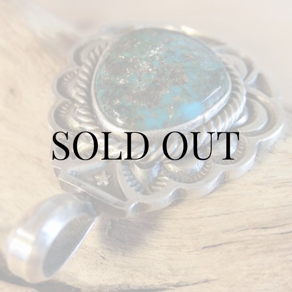 画像4: ナバホ族：Gary Reeves ターコイズ ペンダント トップ (4)