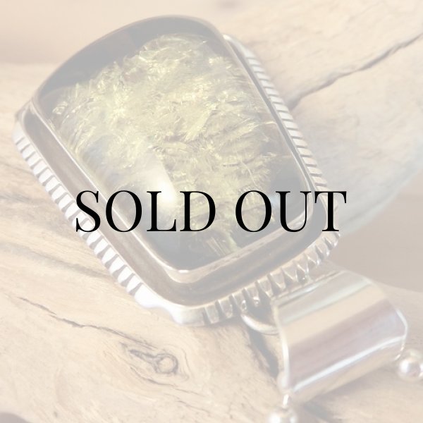 画像4: ナバホ族：グリーンアンバー（琥珀) ペンダント (4)