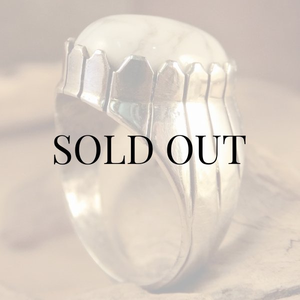 画像4: ナバホ族：ハウライト リング 21号 (4)