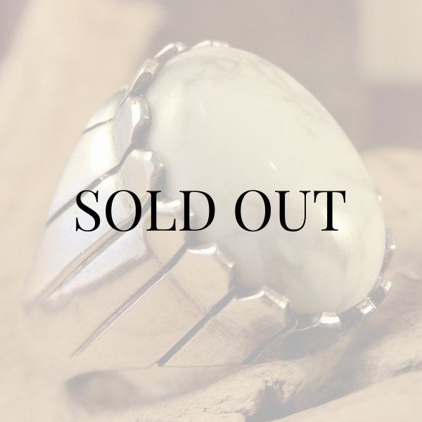 画像5: ナバホ族：ハウライト リング 21号 (5)