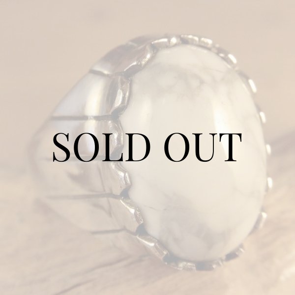 画像3: ナバホ族：ハウライト リング 21号 (3)