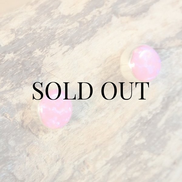 画像2: ナバホ族：オパール ドット ピアス (2)