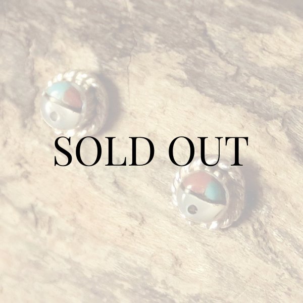 画像3: ズニ族：サンフェイス インレイ ピアス (3)