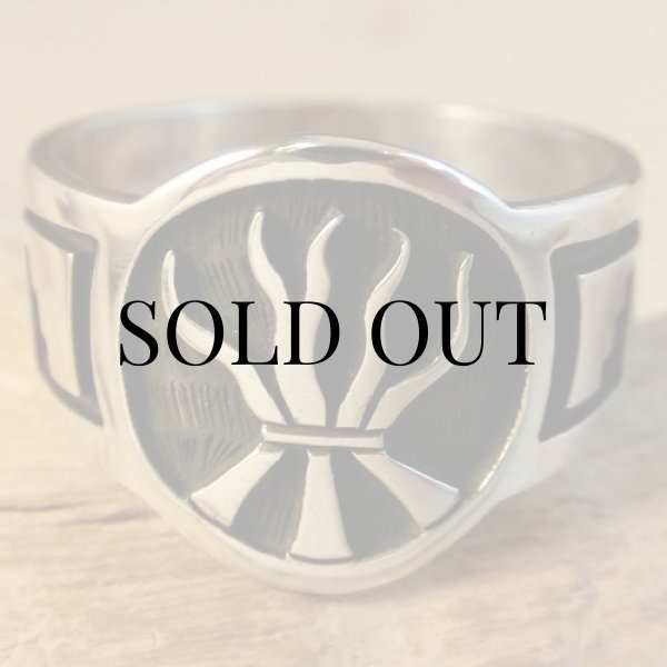 画像2: ホピ族：トーチデザイン リング　17号 (2)