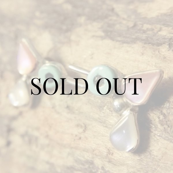 画像3: ズニ族：ハミングバード インレイ ピアス (3)