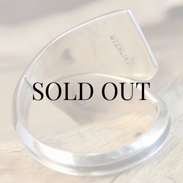 画像5: ナバホ族：アンバー（琥珀）付き フリーサイズリング (5)