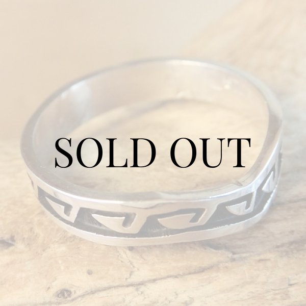 画像3: ホピ族：ウォーターウエイブ デザイン リング (3)