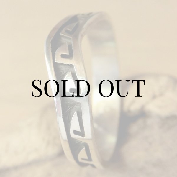 画像5: ホピ族：ウォーターウエイブ デザイン リング (5)