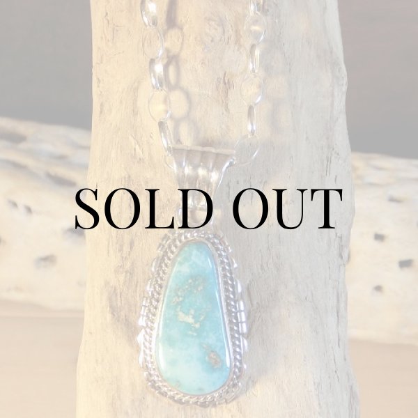 画像4: ナバホ族：サニーサイド ターコイズ ペンダント (4)