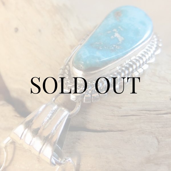 画像5: ナバホ族：サニーサイド ターコイズ ペンダント (5)