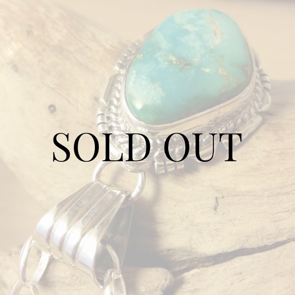 画像5: ナバホ族：サニーサイド ターコイズ ペンダント (5)