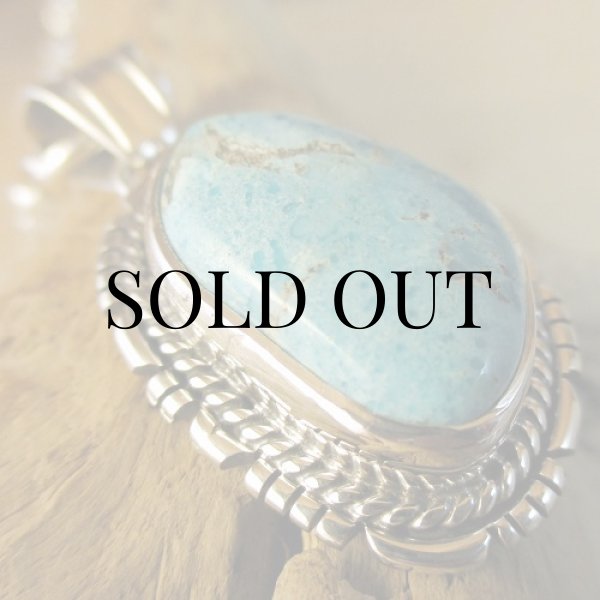 画像8: ナバホ族:サニーサイド ターコイズ ペンダント (8)