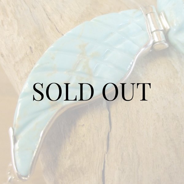 画像7: ナバホ族：ターコイズ イーグル チョーカー (7)