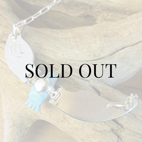 画像5: ナバホ族：ターコイズ イーグル チョーカー (5)