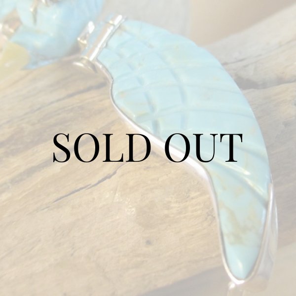 画像8: ナバホ族：ターコイズ イーグル チョーカー (8)