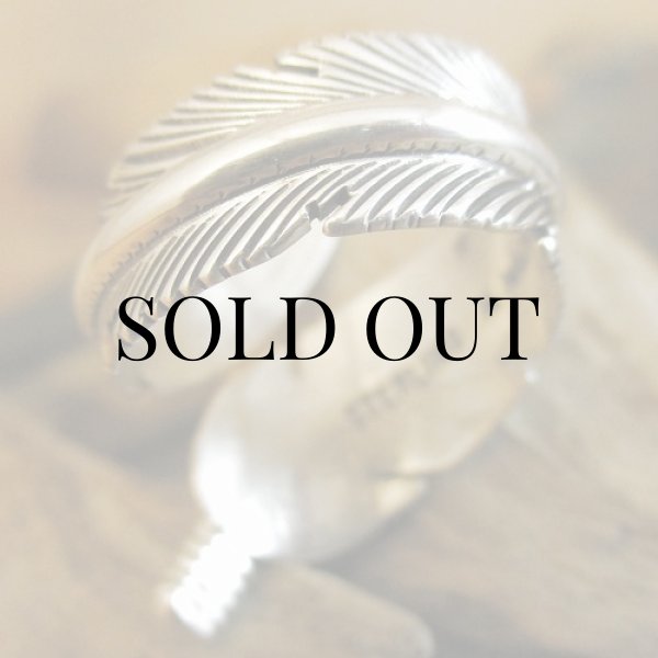 画像7: ナバホ族：Harvey Mace フェザー フリーサイズリング (7)