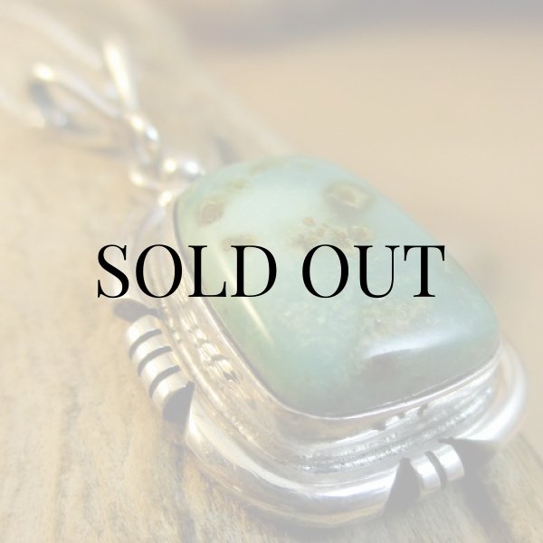 画像7: ナバホ族：ロイストン ターコイズ ペンダント (7)