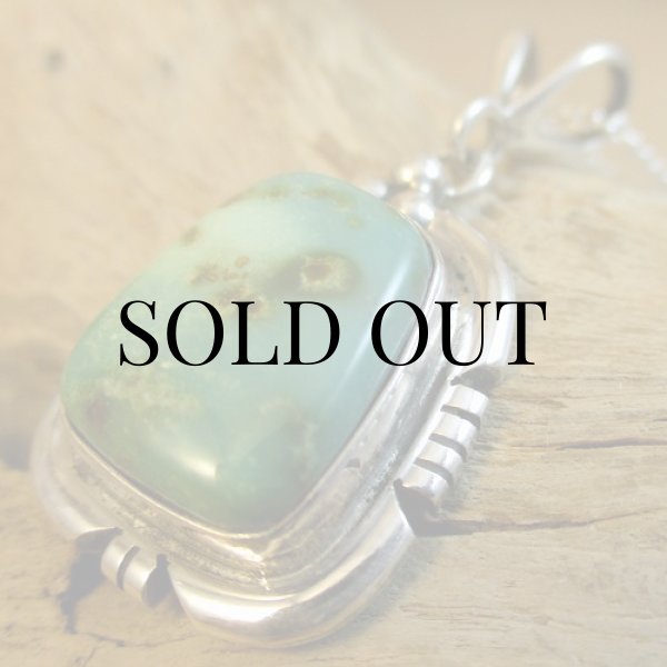 画像6: ナバホ族：ロイストン ターコイズ ペンダント (6)