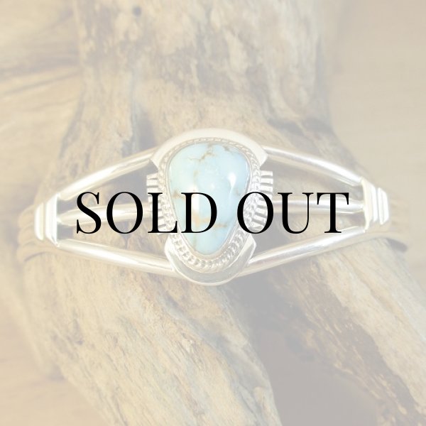 画像7: ナバホ族：キャンデラリアターコイズ カフブレスレット (7)